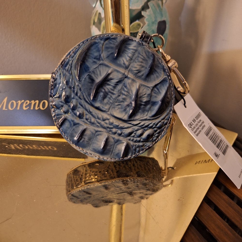 Blue Crocodile-Embossed Women’s Bag